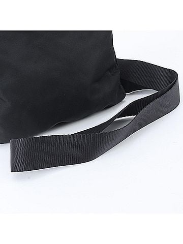Prada Prada Tessuto Nylon Triangle Logo Leather Shoulder Bag Messenger Black Men's (view 2)