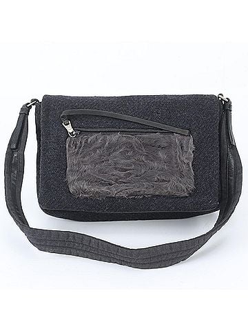 Prada Prada Fur Wool One-Shoulder Bag Handbag Gray Women's (view 1)