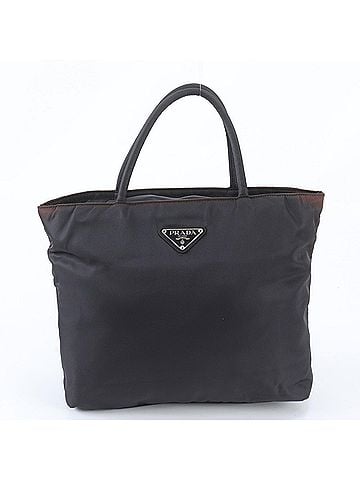 Prada Prada Tessuto Nylon Triangle Logo Tote Bag, Handbag, Shoulder Black, Women's (view 1)
