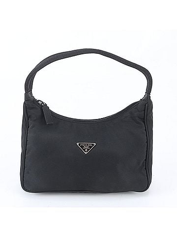 Prada Prada Tessuto Nylon Triangle Logo Handbag, Black, Brand Name, Women's (view 1)