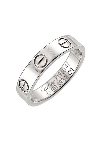 Cartier Cartier Mini Love Ring #47, Platinum. (view 1)
