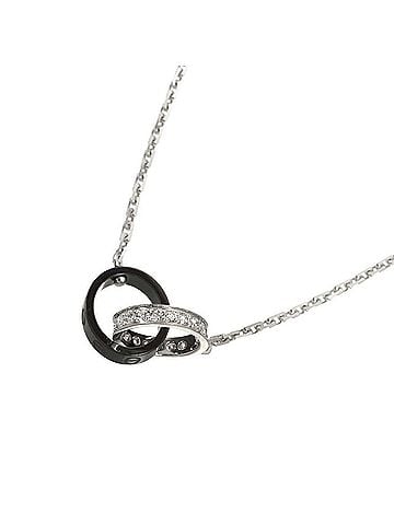 Cartier Cartier Baby Love Diamond Ceramic Necklace, 43cm, 18K White Gold (750) (view 1)