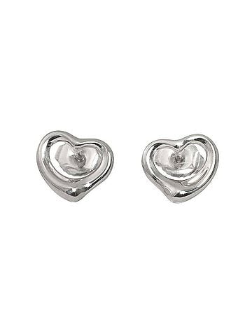 Tiffany & Co. Tiffany &amp; Co. Heart Earrings, Platinum, Open Pierced (view 1)