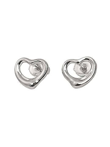 Tiffany & Co. Tiffany &amp; Co. Heart Earrings, Platinum, Open Pierced (view 2)