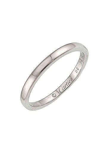 Cartier Cartier Ballerine Ring #56, 2mm wide, Platinum. (view 1)