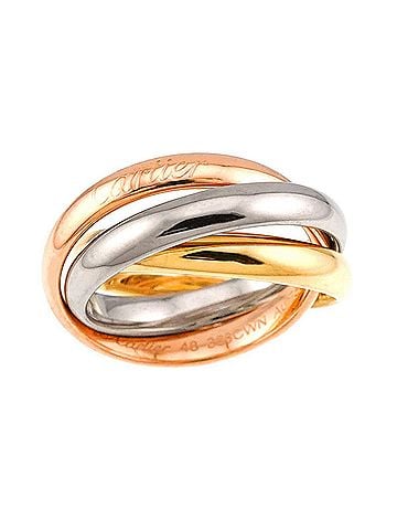 Cartier Cartier Trinity Medium MM #48 18K YG WG PG Triple Ring Yellow White Pink Gold 750 (view 2)
