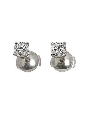 Tiffany & Co. Tiffany &amp; Co. Solitaire Diamond Earrings, 0.39ct x 2, F VVS2 3EX, Platinum Stud Pierced. (view 2)