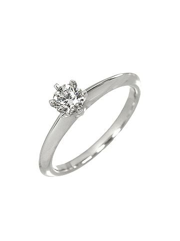 Tiffany & Co. Tiffany &amp; Co. Solitaire Ring with 0.23ct Diamond, Platinum (Pt) (view 1)
