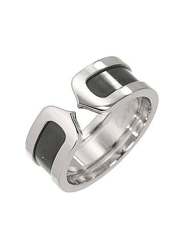 Cartier Cartier C2 #58 Ring, Black Lacquer, 18K WG White Gold 750, 2C Ring (view 1)