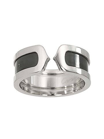 Cartier Cartier C2 #58 Ring, Black Lacquer, 18K WG White Gold 750, 2C Ring (view 2)