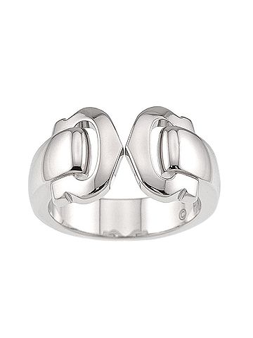 Cartier Cartier C2 #49 Ring, 18K WG White Gold 750 2C Logo Ring (view 2)