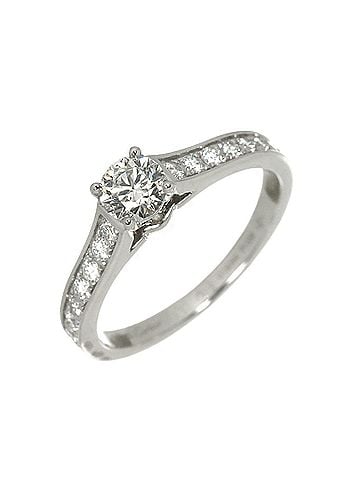 Cartier Cartier 1895 Solitaire Ring, Size #48, 0.31ct Diamond, H VS1 Clarity, 3EX Cut, Platinum. (view 1)