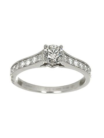 Cartier Cartier 1895 Solitaire Ring, Size #48, 0.31ct Diamond, H VS1 Clarity, 3EX Cut, Platinum. (view 2)
