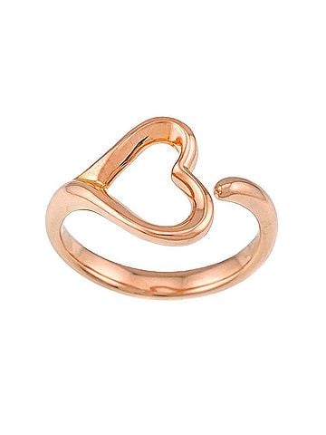 Tiffany & Co. Tiffany &amp; Co. Heart 1 Ring 18K PG Pink Gold 750 Open (view 2)