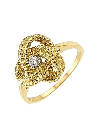 Tiffany & Co. Tiffany &amp; Co. Twist Knot 1 Ring with Diamonds, 18K Yellow Gold 750. (view 1)
