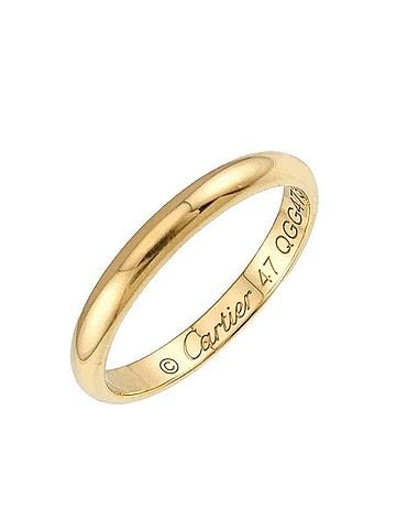 Cartier Cartier 1895 Classic Band Ring #47, 2.3mm wide, 18K YG Yellow Gold 750. (view 1)