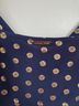 Michael Kors Polka Dots Blue Gold Cocktail Dress Size XL - photo 4
