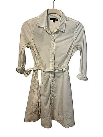 Banana Republic Button-Front Shirt Mini Dress Casual Dress (view 1)