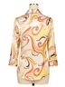 L'Agence 100% Silk Paisley Multi Color Long Sleeve Blouse Size L - photo 2