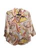 L'Agence 100% Silk Paisley Multi Color Long Sleeve Blouse Size L - photo 9