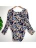 IRO 100% Viscose Floral Multi Color Long Sleeve Blouse Size 4 - photo 3