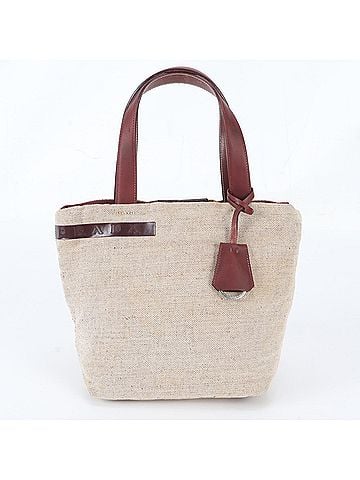 Prada Prada Leather Canvas Tote Bag, Handbag, Shoulder Brand Name, Women's (view 1)