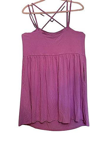 Old Navy Fit &amp; Flare Cross-Back Cami Mini Dress Casual Dress (view 2)