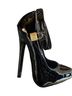 Ellie 100% Patent Leather Black Heels Size 9 - photo 2
