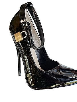Ellie Ellie 6” Heel Fetish Pumps with Lock &amp; Key Heels (view 1)