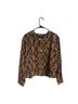 Michael Kors 100% Polyester Snake Print Brown Black Jacket Size L - photo 1