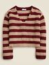 J.Crew Stripes Red Tan Pullover Sweater Size XS - photo 7