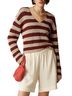 J.Crew Stripes Red Tan Pullover Sweater Size XS - photo 1