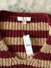 J.Crew Stripes Red Tan Pullover Sweater Size XS - photo 4