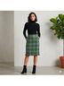 Harve Benard Plaid Green Wool Skirt Size 8 - photo 3