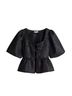 H&M Black Short Sleeve Blouse Size M - photo 1