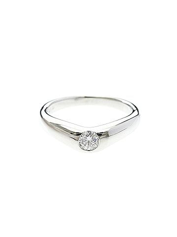 Tiffany & Co. Tiffany Curved Band Diamond Ring Platinum Fashion Diamond Band Ring Silver (view 1)