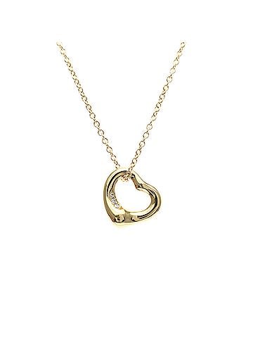 Tiffany & Co. Tiffany Open Heart Necklace With Diamonds Pink Gold (18K) Diamond Women,Men Fashion Necklace (Pink Gold) (view 1)