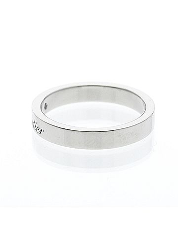 Cartier Cartier C De Cartier Ring With 1 Diamond Platinum Fashion Diamond Band Ring Silver (view 2)