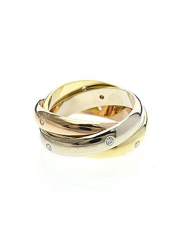 Cartier Cartier Trinity Ring Yellow Gold (18K),Pink Gold (18K),White Gold (18K) Fashion No Stone Band Ring Gold (view 2)