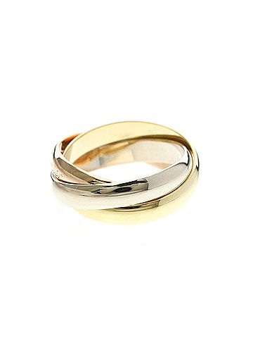 Cartier Cartier Trinity Ring Yellow Gold (18K),Pink Gold (18K),White Gold (18K) Fashion No Stone Band Ring Gold (view 2)