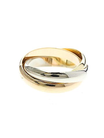 Cartier Cartier Trinity Ring Yellow Gold (18K),Pink Gold (18K),White Gold (18K) Fashion No Stone Band Ring Gold (view 2)