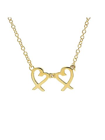 Tiffany & Co. Tiffany Double Loving Heart Necklace With 1 Diamond Yellow Gold (18K) Diamond Men,Women Fashion Necklace (Gold) (view 2)