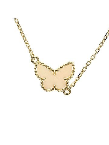 Van Cleef & Arpels Van Cleef &amp; Arpels Sweet Alhambra Papillon Bracelet Yellow Gold (18K) Mother Of Pearl Charm Bracelet Gold (view 2)