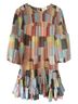 Cinq à Sept 100% Polyester 100% Polyester Print Multi Color Pink Blue Casual Dress Size 10 - photo 1