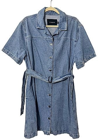 Coach Denim Shirt Dress Casual Dress (view 1)