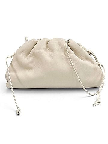 Bottega Veneta BOTTEGA VENETA 585852 Mini The Pouch Leather Clasp Shoulder Bag Ivory Made in Italy Women's (view 1)