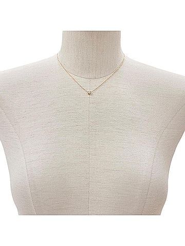 Cartier Cartier NFM056 C de AU750 (PG) Necklace with 1 Diamond (GIA No. 6375650428, Grading 0.20ct F VVS1 3EX) - Pink Gold, Weight 2.12g Women's (view 2)