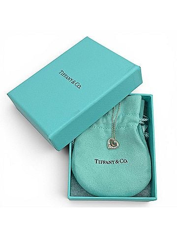 Tiffany & Co. TIFFANY&amp;Co. Tiffany Elsa Peretti Open Heart Pendant 925 750 (PG) Current Model Double Extra Mini Necklace Silver Rose Gold Weight 2.5g Women's Comes with Box and Dust Bag (view 2)