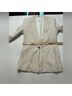 H&M 50% Cotton 50% Viscose 100% Polyester Stripes White Tan Jacket Size 6 - photo 7