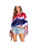 Azalea Wang 100% Polyester Tie-dye Blue Red Yellow Denim Jacket Size M - photo 1